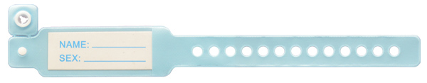 دستبند بیمار با کارتابل نوزاد آبی